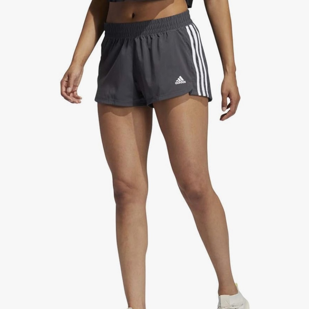 Adidas NWT Pacer Woven Training Shorts Grey XS